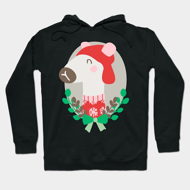 Christmas llama Hoodie by melomania